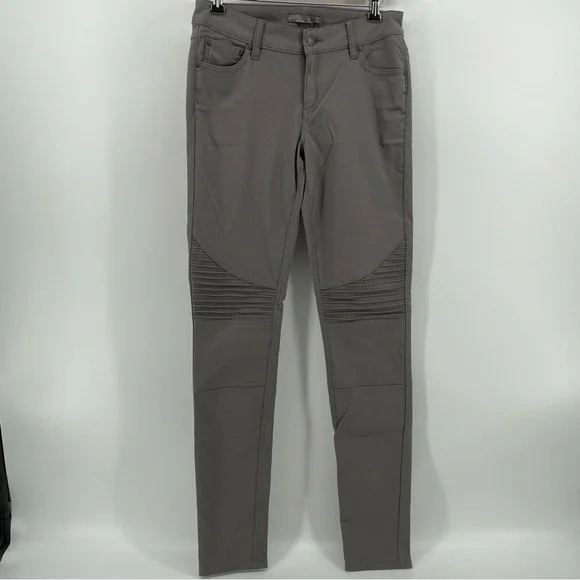 Prana Brenna Skinny Jeans Gray Ribbed Textured 8 - Picture 1 of 7